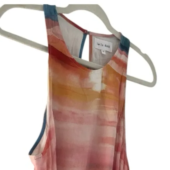 Bella Dahl Raelyn Racerback Midi Dress Belted Watercolor Print size medium NWOT - Image 4