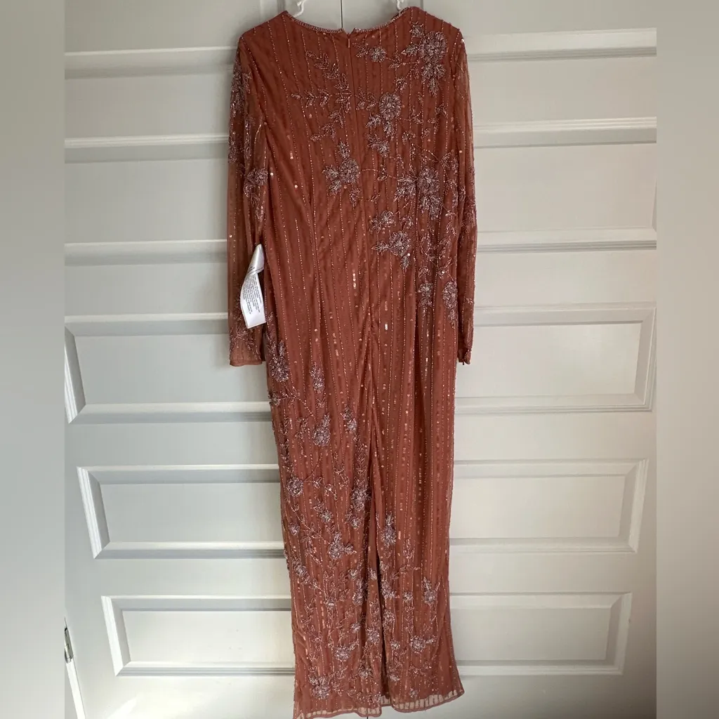 Mac Duggal Embellished High Neck Illusion Long‎ Sleeve Gown 11136 NWT 12 - Image 7