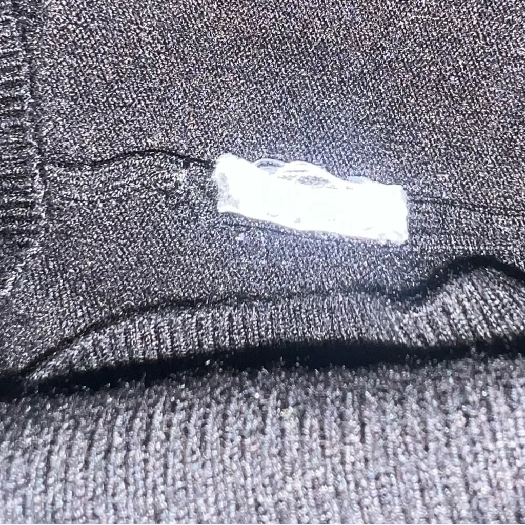 ZARA  Black Crew Neck Sweater With Button Cuff Detail Size Small - Image 6