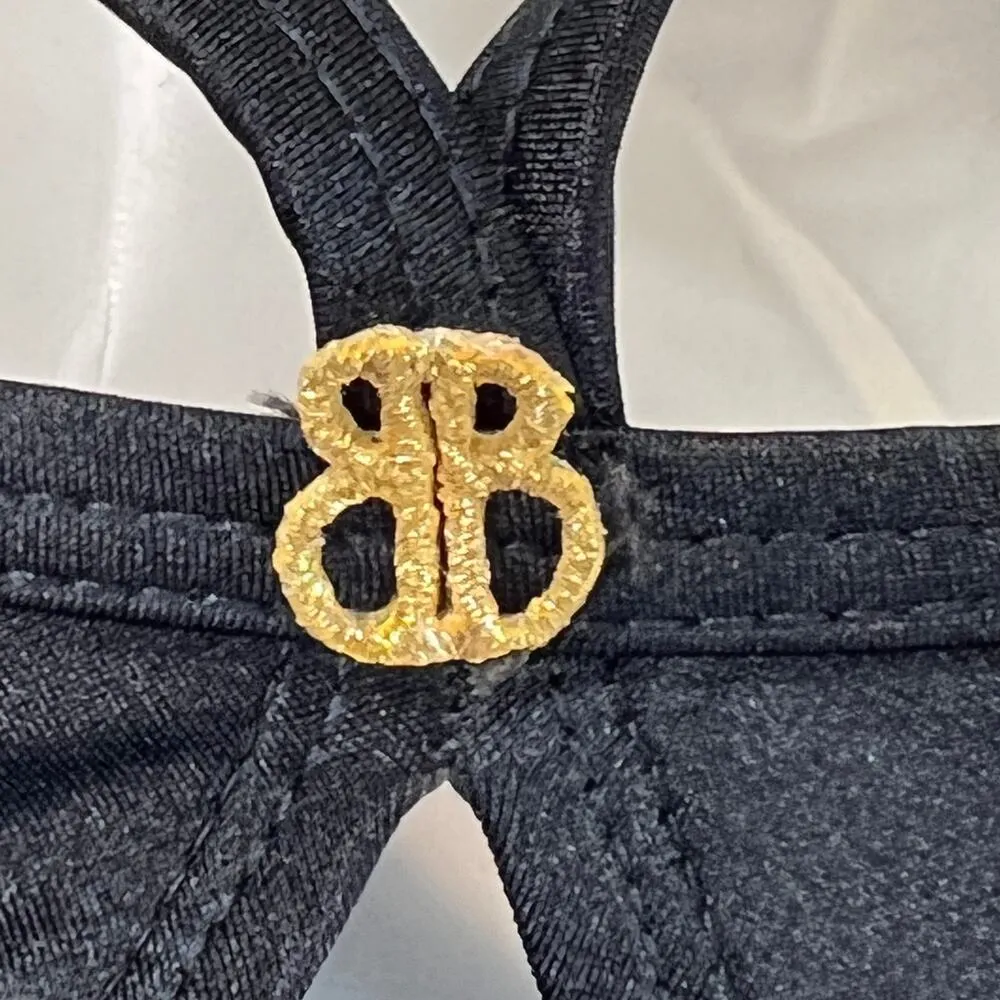 90s Vintage Bill Blass One Piece Swim Deadstock Black Classic Swimsuit Size 12 - Image 8