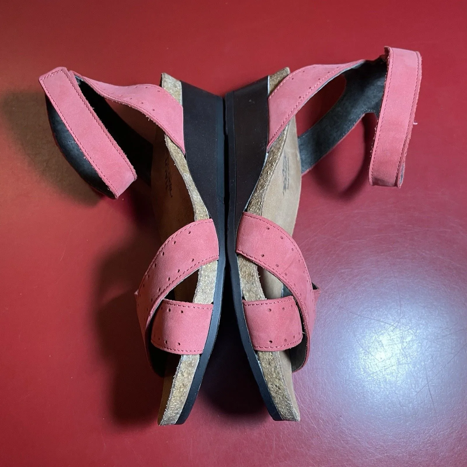 Naot Leather Ankle Strap Sandals Womens EU 36 US 5.5 Pink Israel Comfort Travel - Image 7