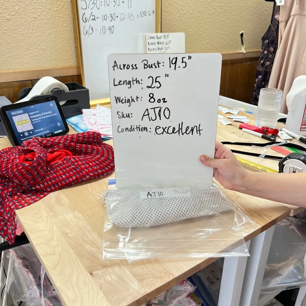 Adrianna Papell Polka Dot Puff Sleeve V-Neck Blouse White Black Size Small - Image 9