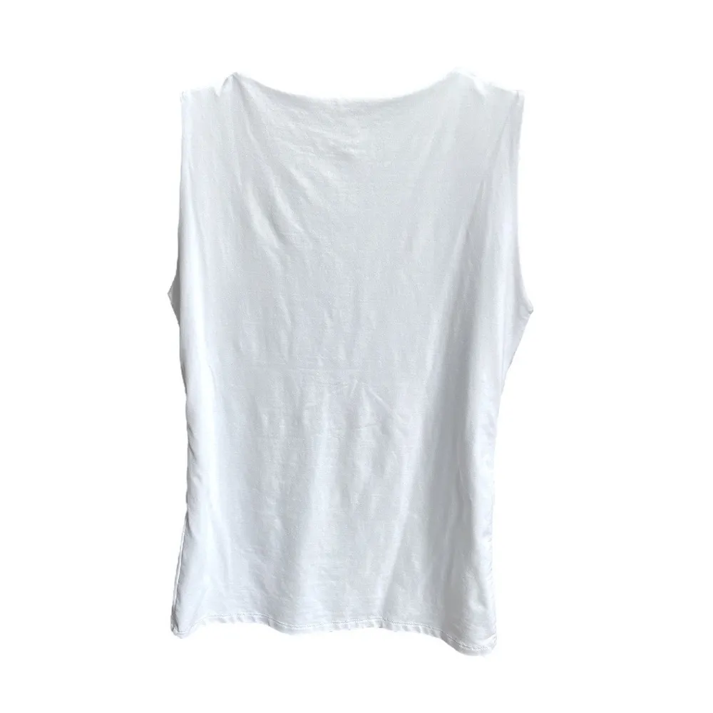 Zara Square Neck Tank Top Light Gray Size Large - Image 2