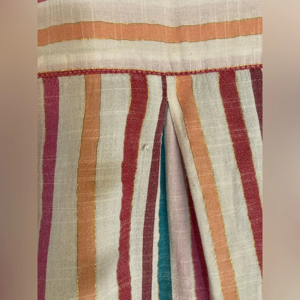 Unique Spectrum striped button up blouse - Image 6
