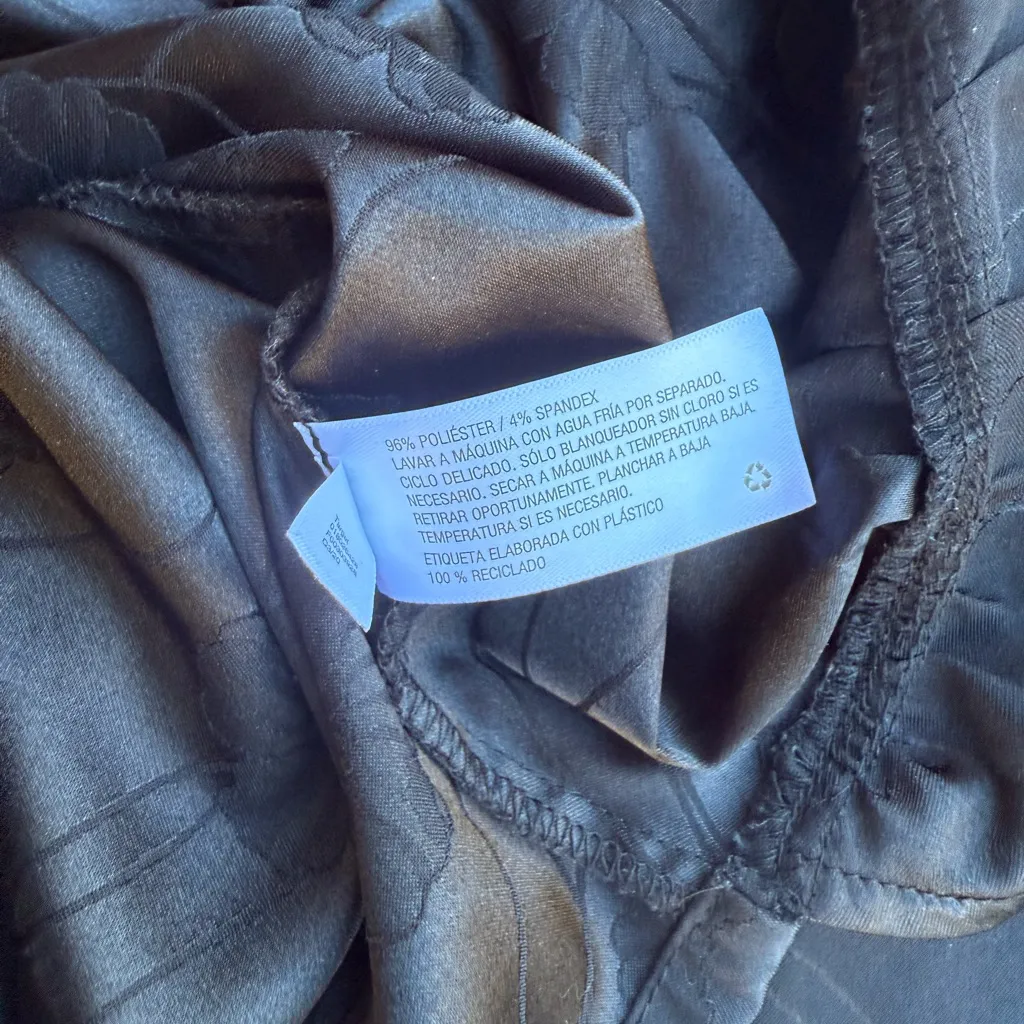 A New Day Long Sleeve Surplice Top Blouse Solid Black Floral Size small EUC - Image 10