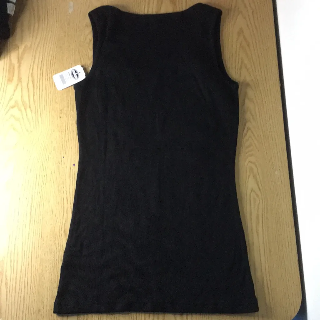 New Women’s Hooters Born To Be Wild Animal Print Ribbed Tank Black Size Medium - Image 5