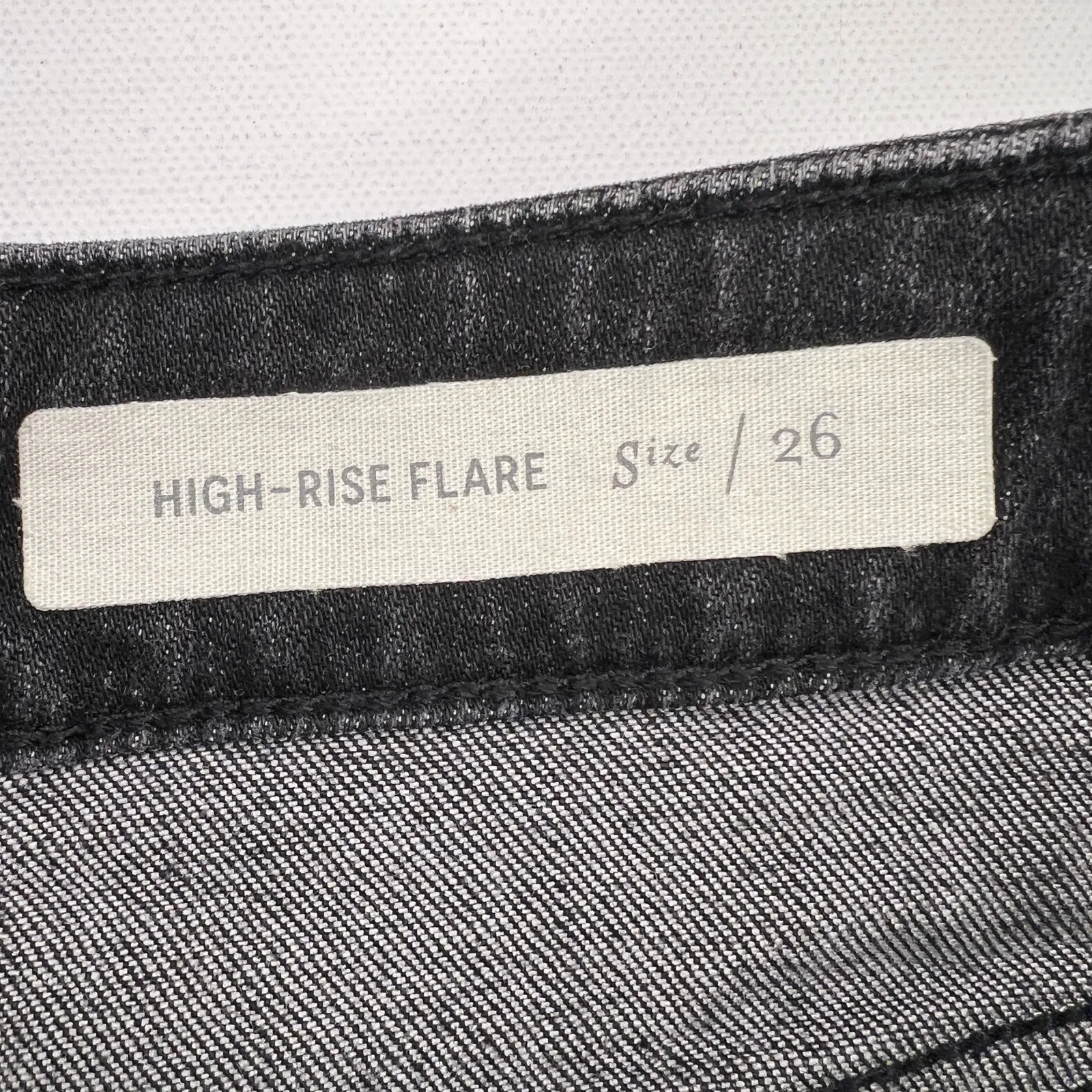 Pilcro and the Letterpress High-Rise Flare Seamed Leg Black Jeans Size 26 - Image 5