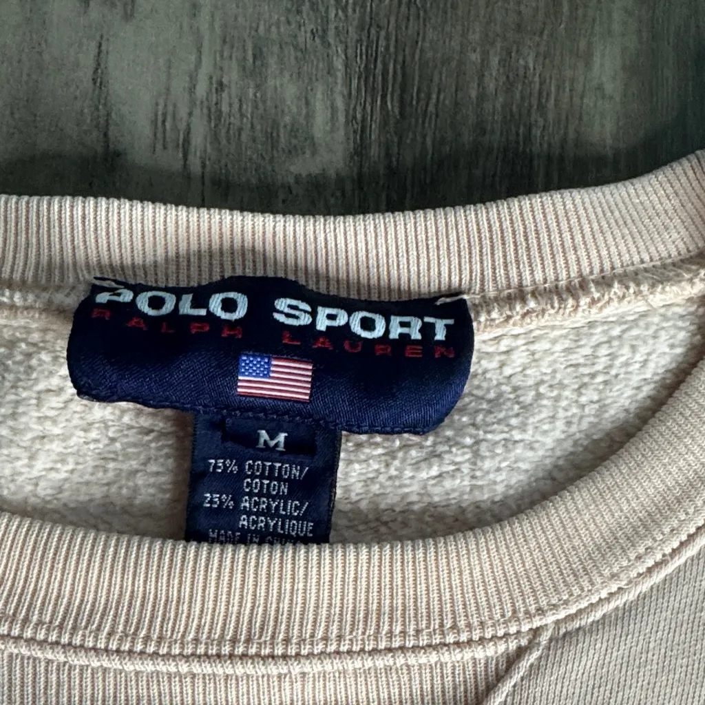 Vintage Ralph Lauren Polo Sport  Women's Peach Crewneck Sweater - Image 2