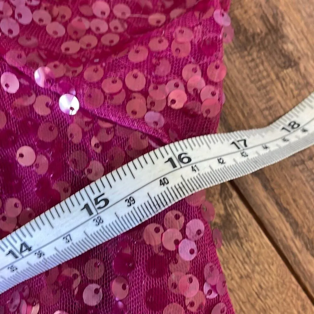 Tahari pink sequin sheath dress size 2 - Image 9