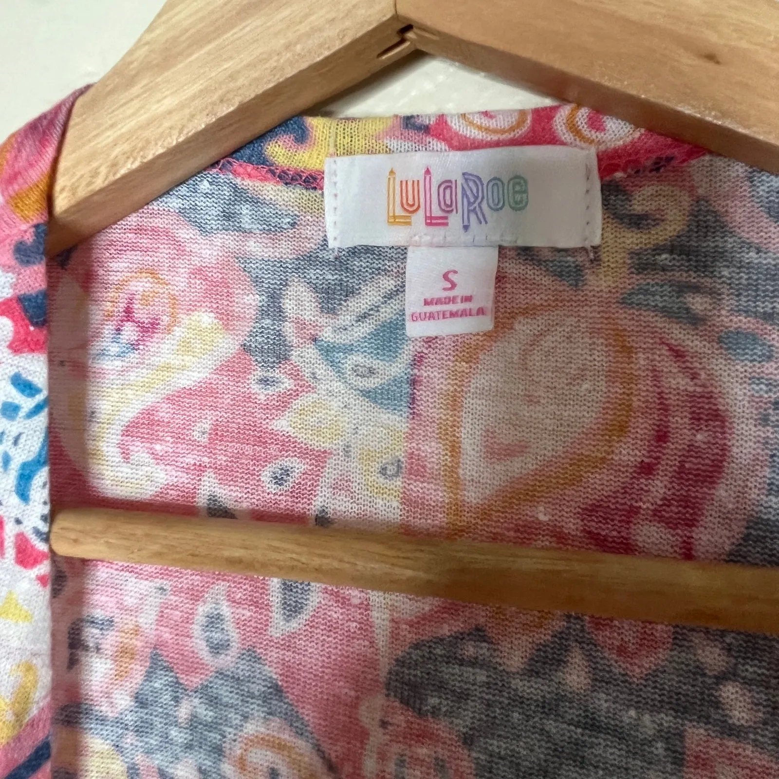 LulaRoe Women's Sarah Linen Blend Duster Paisley Floral Open Front Small NWT - Image 3