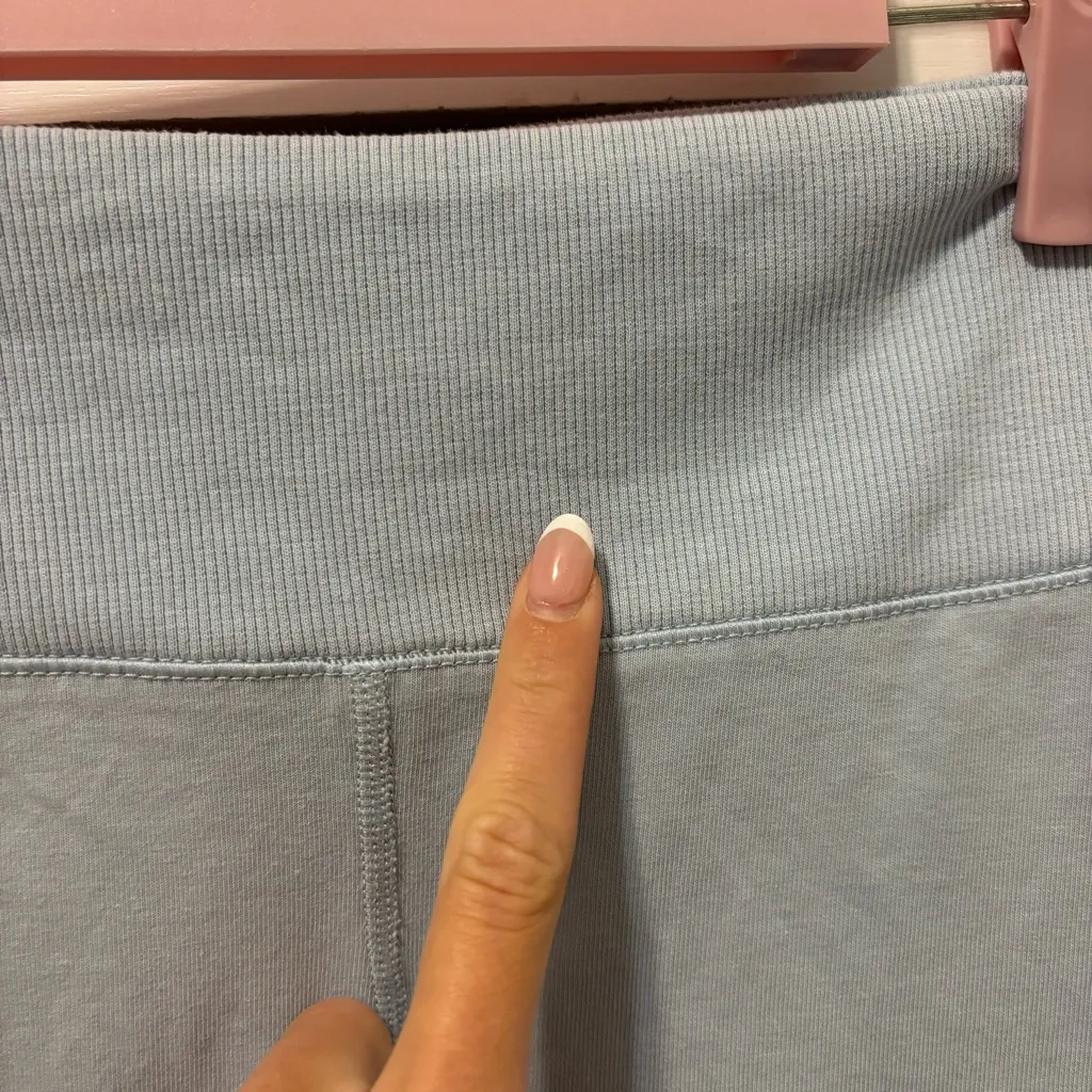 Free People Hot Shot Light Blue Biker Shorts - Image 5