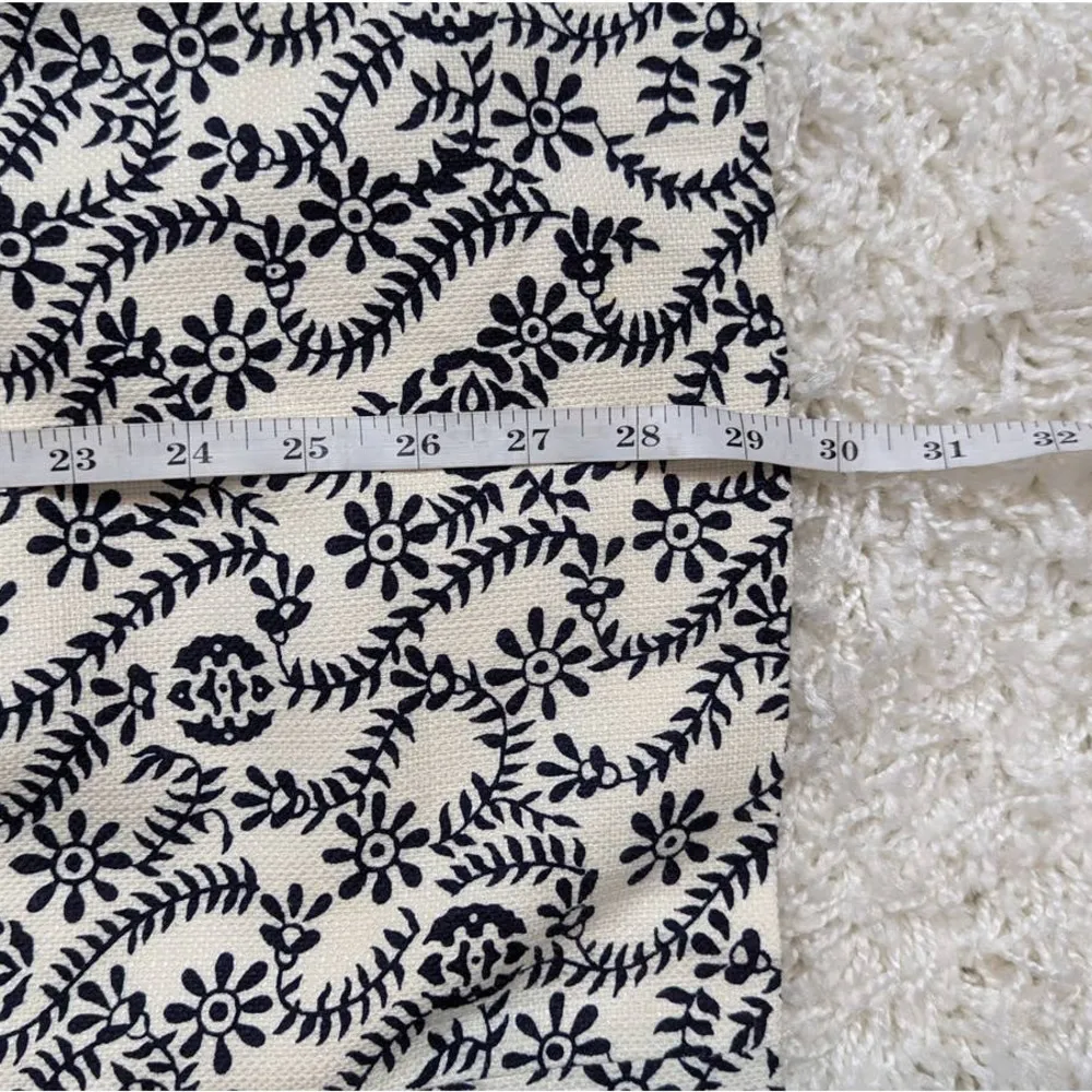 J. Crew Strapless Floral Print Mini Dress Cream and Blue Size 2 - Image 9
