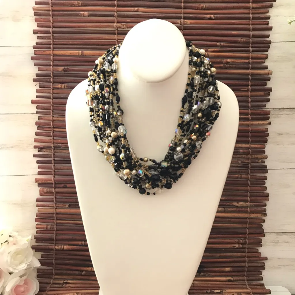 Joan Rivers Multi Strand Czech Glass Beaded Necklace - Image 2