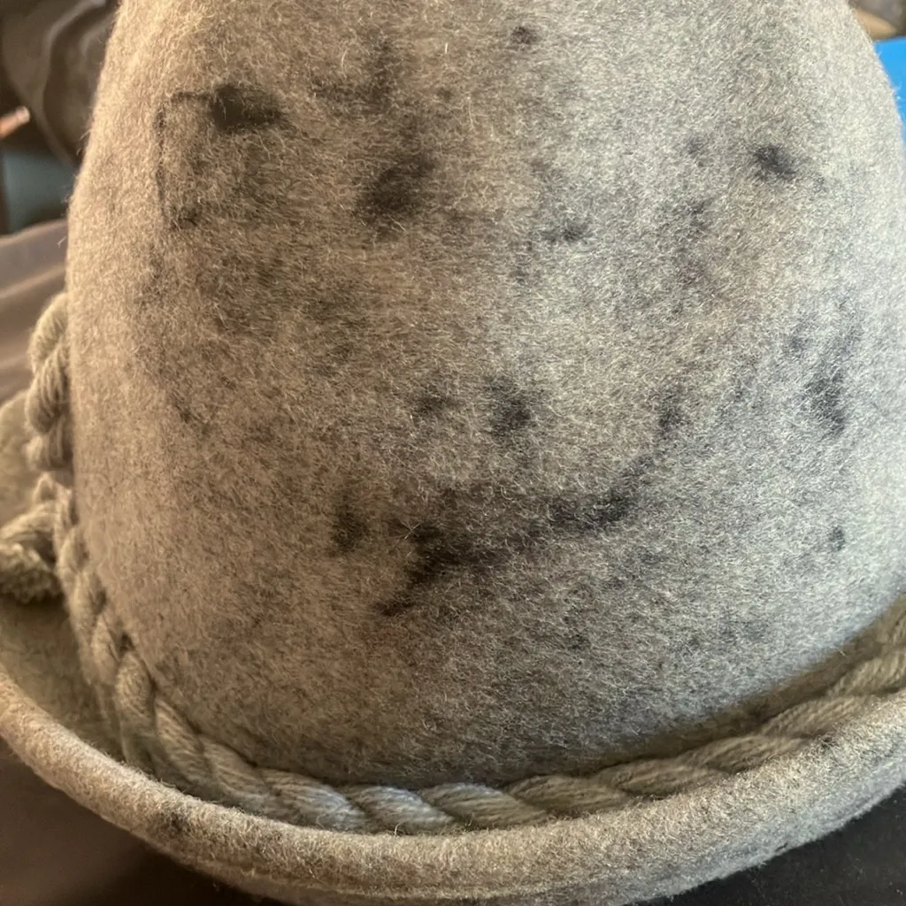 Gray Felt Hat with Braided Rope Accent - Image 3