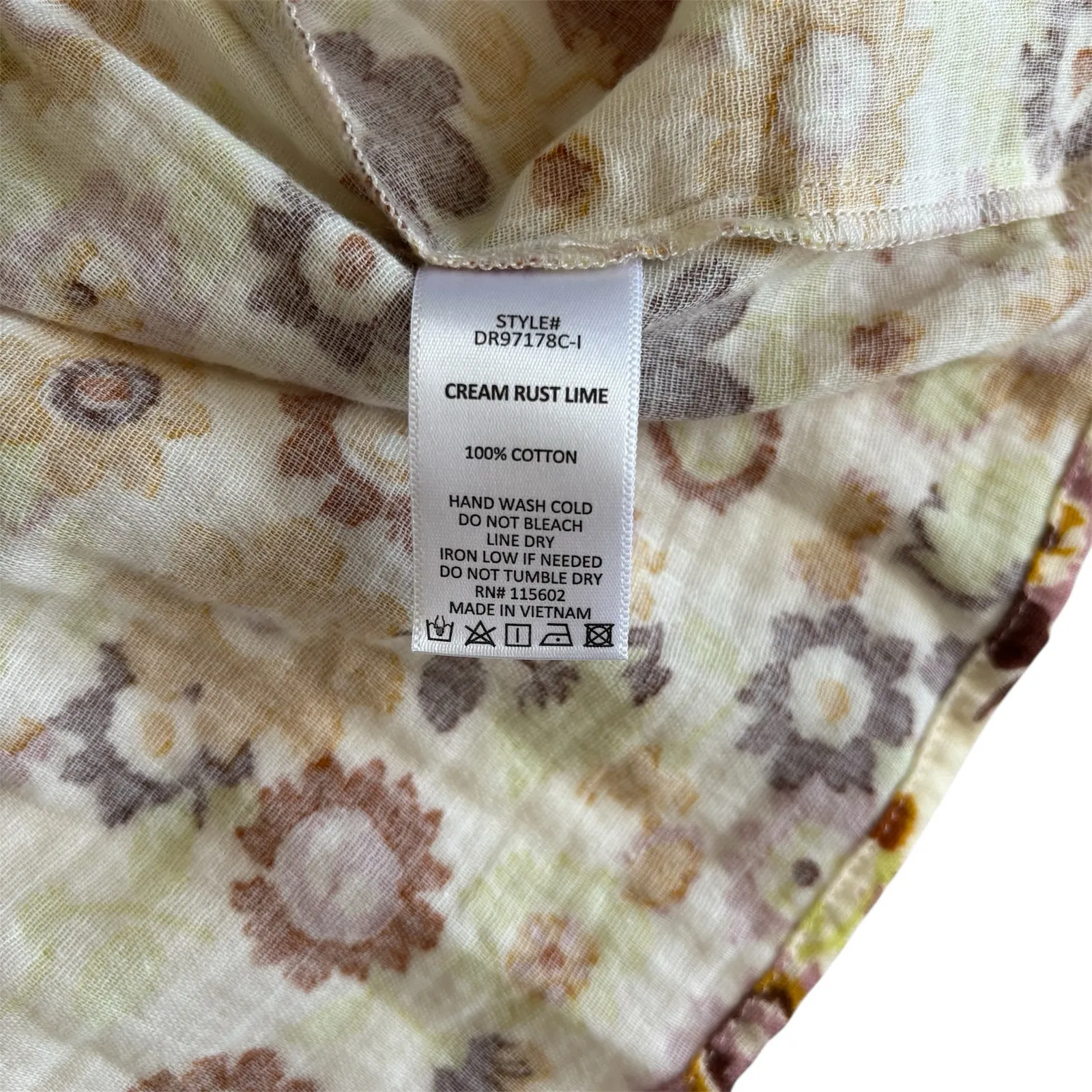 Lush Fall Retro Floral Print Ruffle Tiered Mini Dress Frock Women’s Size Small - Image 5