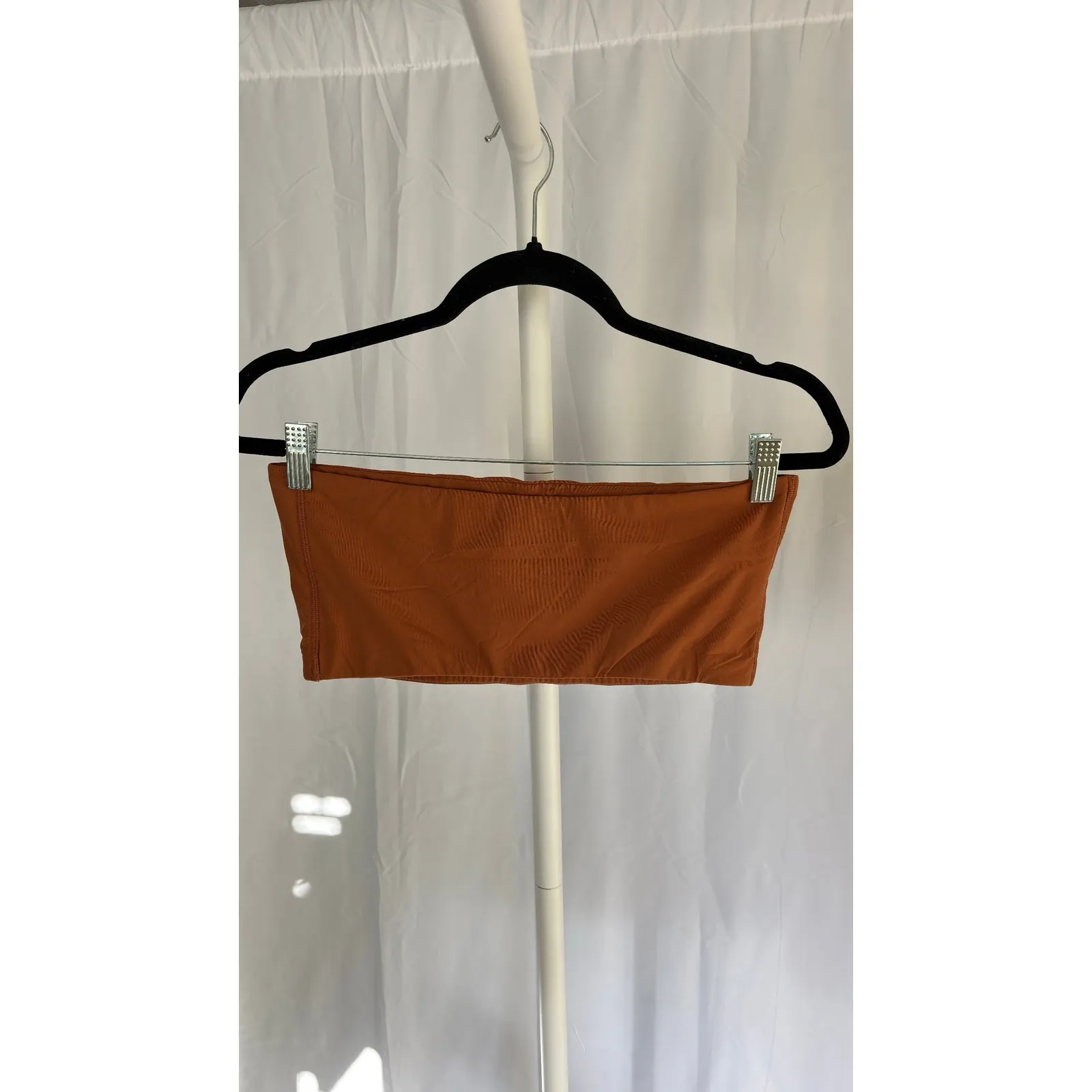 0393. NWOT SKIMS Fits Everybody Bandeau Top Bra Crop Tank Women's Size XL Brown - Image 5