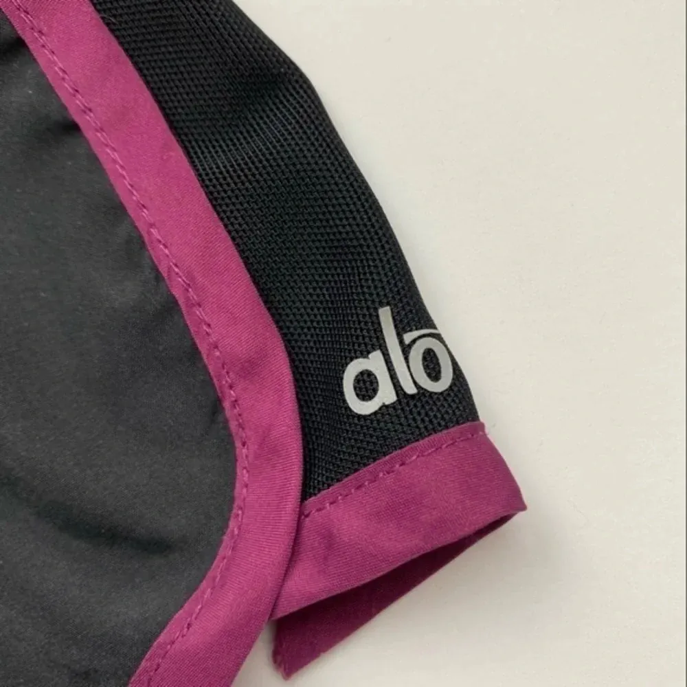 Alo • Black Purple Trim Running Shorts - Image 2