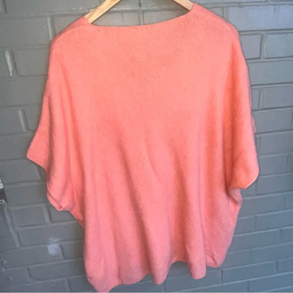 Yolly Italy Coral Alpaca Loose Fit Slouchy Pullover Sweater L Orange Size L - Image 9