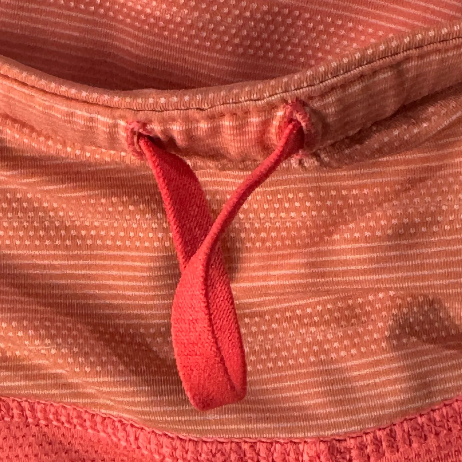 Athleta Small Swagger Tiered MIni Skort Ruffled Stretch Pull-On Dot Stripe Coral - Image 6