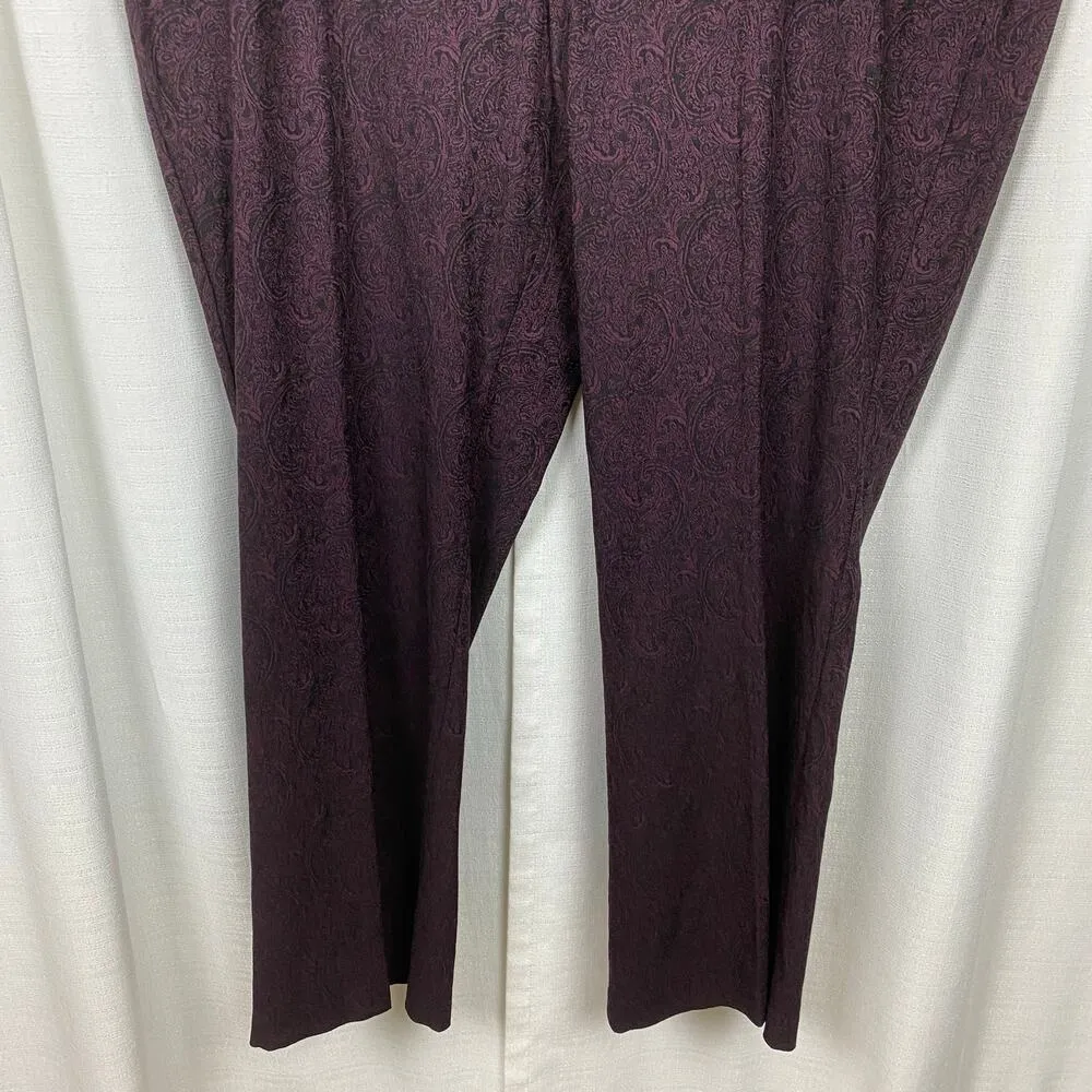 Lane Bryant Purple Paisley The Allie Boot Pants Sz.28 NWT - Image 4