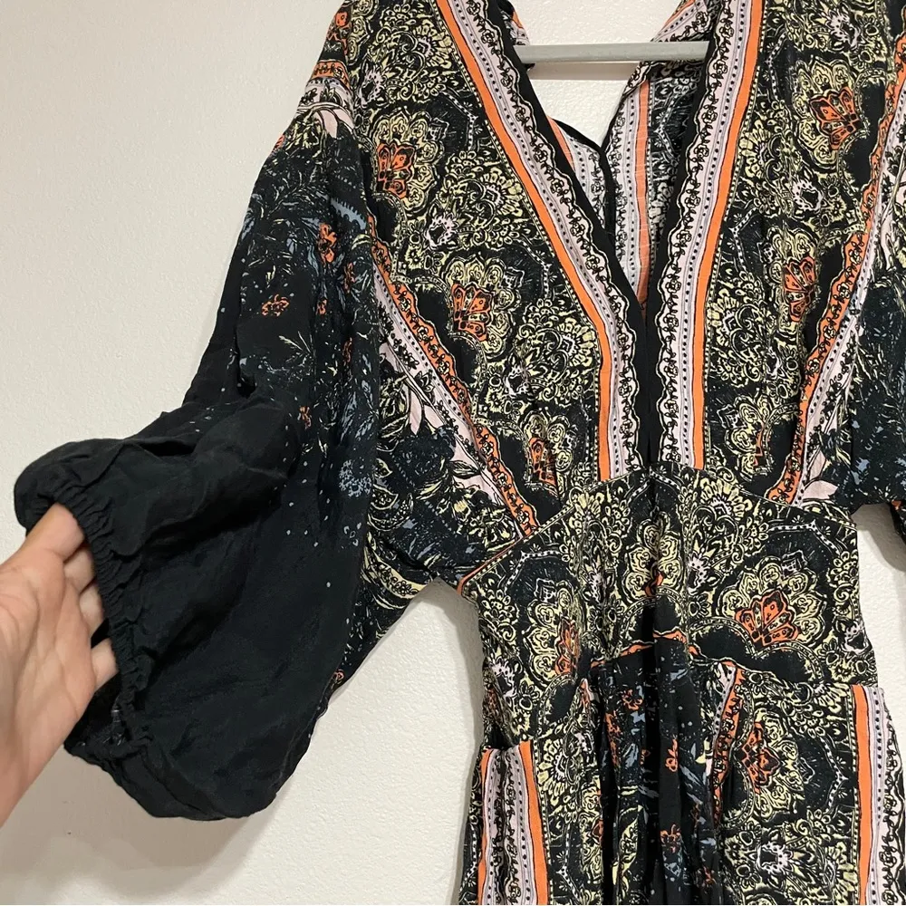 Free People | Kimono Sleeve Bohemian Romper - Image 4