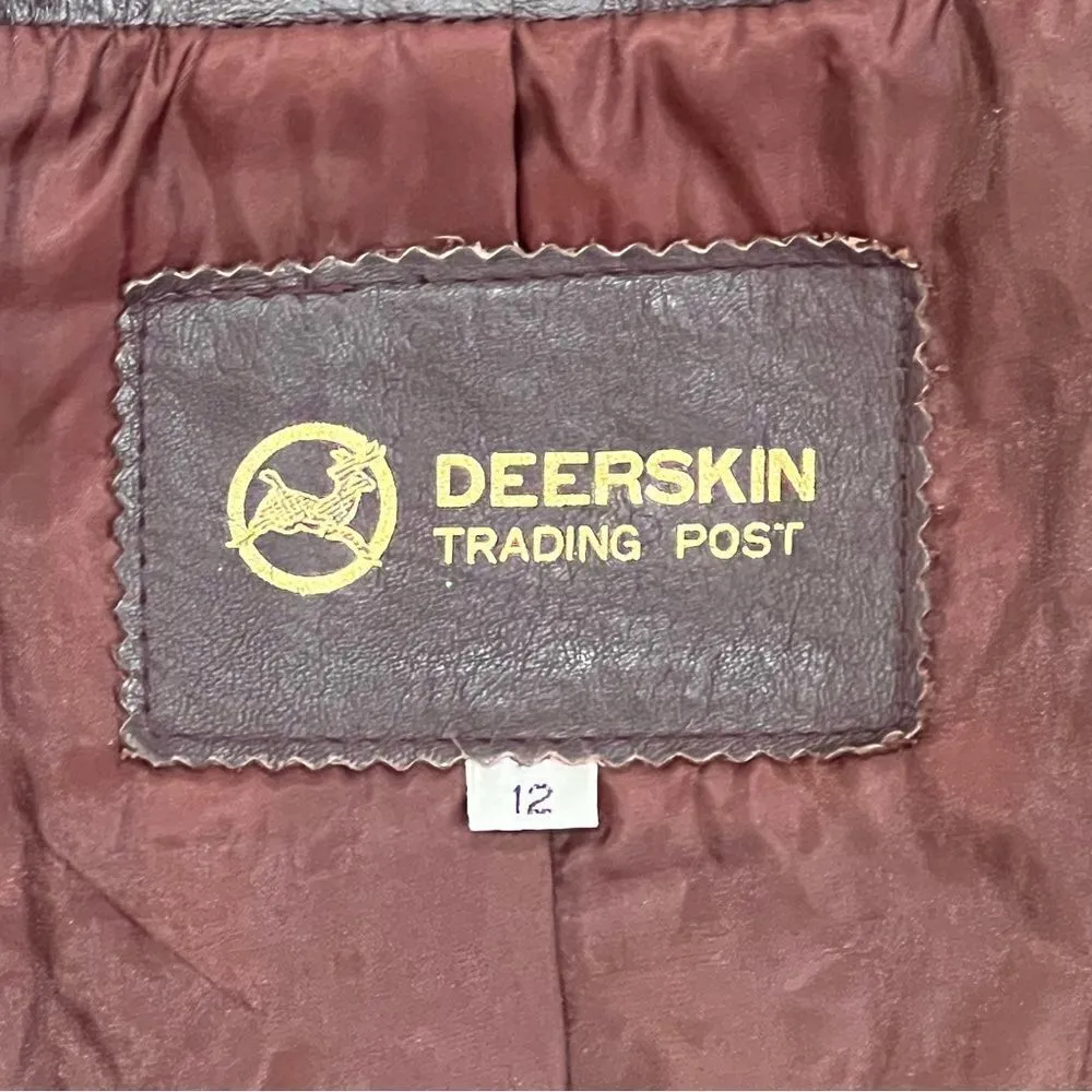 Vintage Deerskin Trading Post Brown Leather Jacket 12 - Image 14