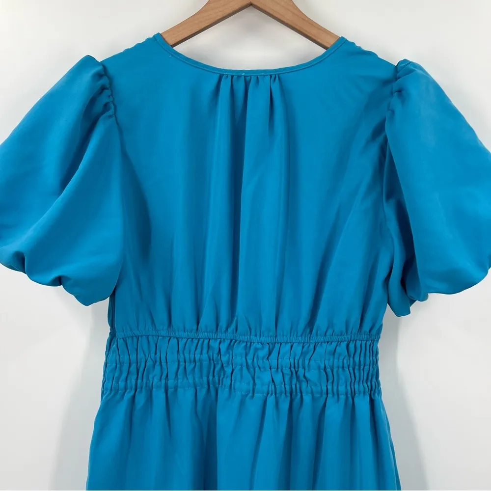 Jodifl Turquoise Tiered Midi Dress - Image 8