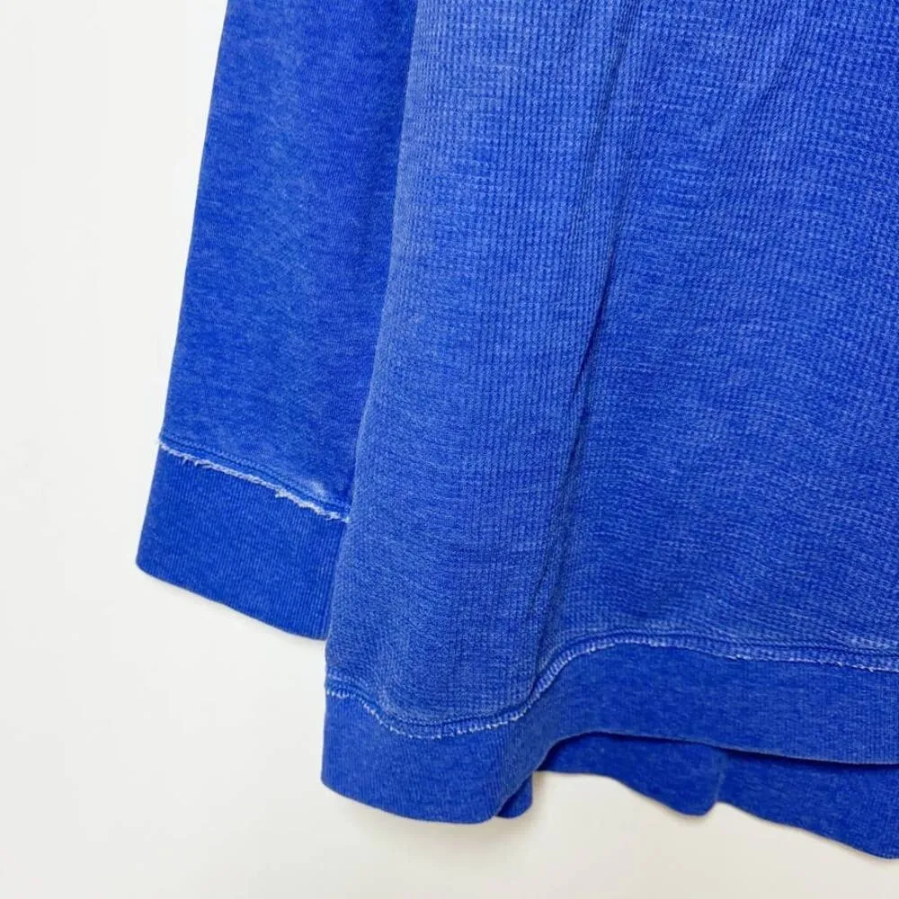 Calvin Klein Cowl Neck Thermal Wrap Sweatshirt Blue Fleece XXL - Image 3