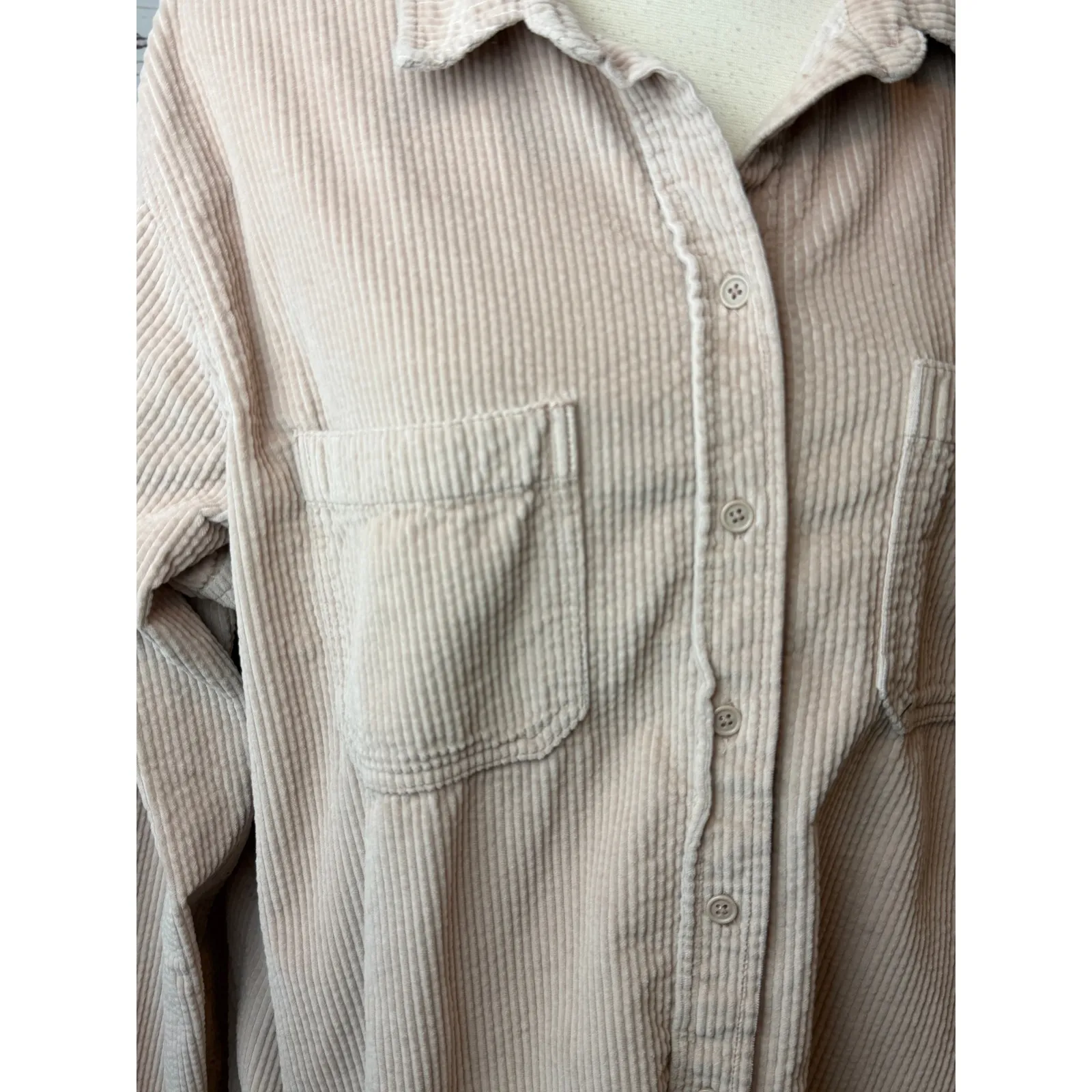 American Eagle Corduroy Button Down Shirt Oversized Long Sleeve Womens Large - Image 12