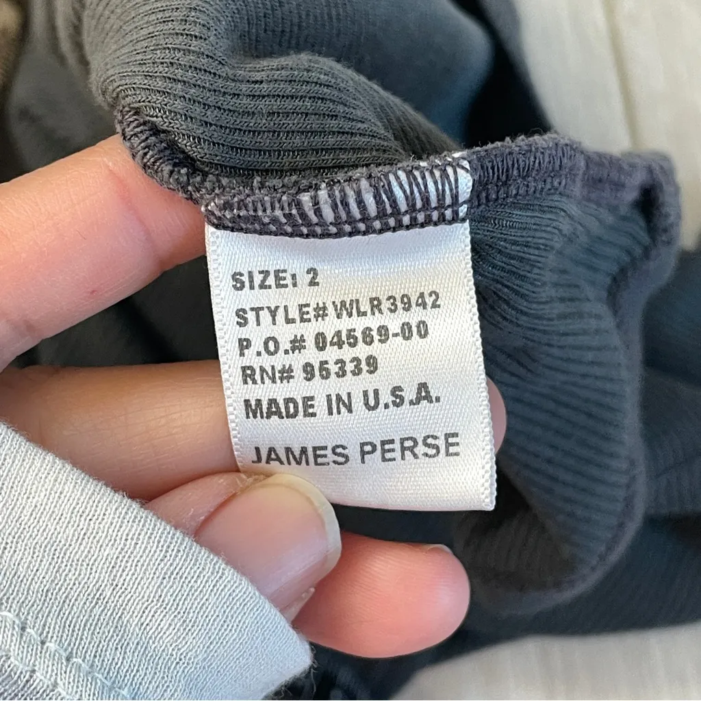 James Perse Tank Top ribbed womens Gray (medium) basic layering minimalist plain - Image 6