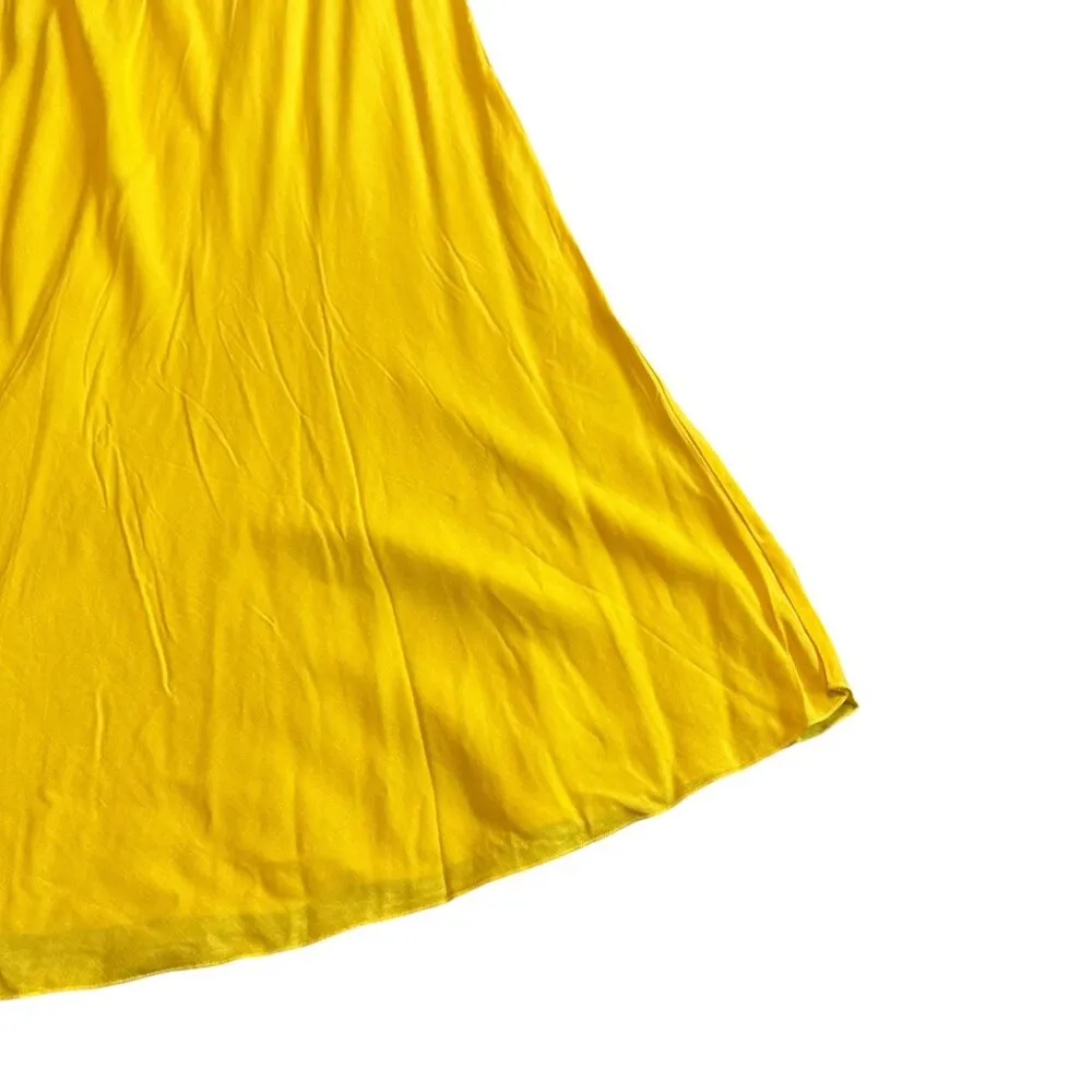 Cloe Cassandro Bright Yellow Sun Dress Spaghetti Strap Lightweight Size Large - Image 7