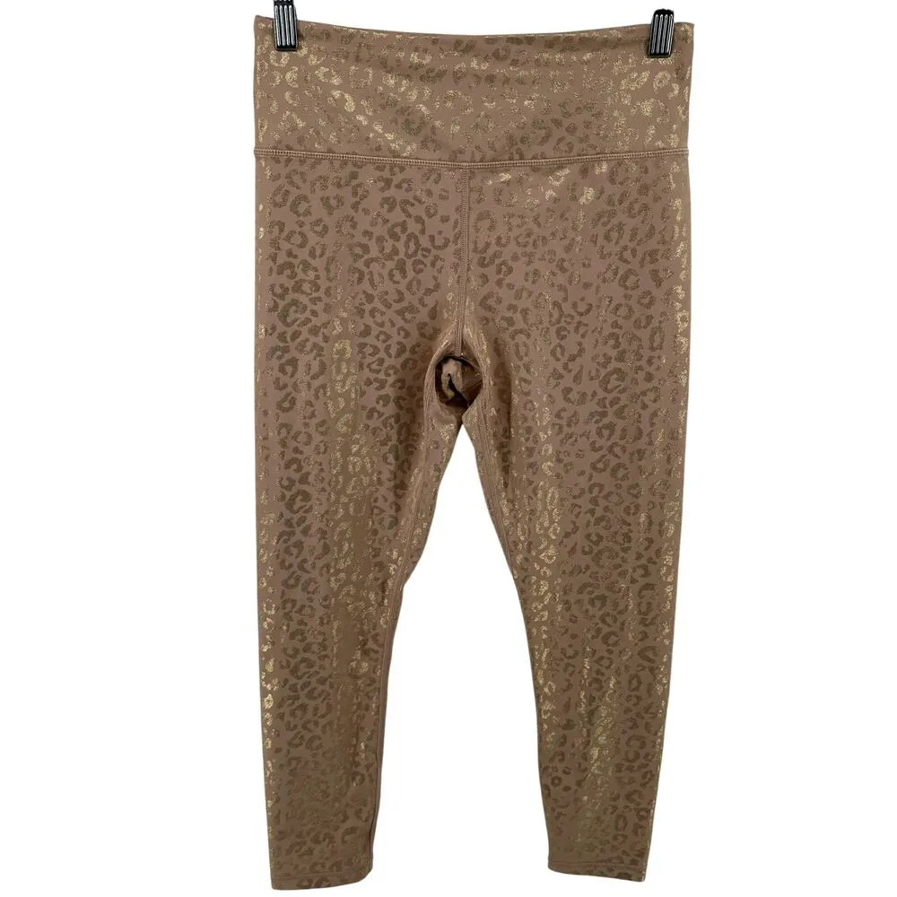 Zyia Active Light N Tight Leggings High Rise Foil Gold Leopard Unicorn 8-10 - Image 2