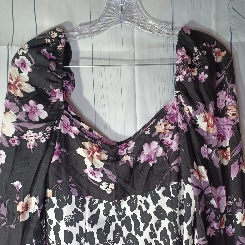 Nasty Gal print mix mini skater dress NWT - Image 10