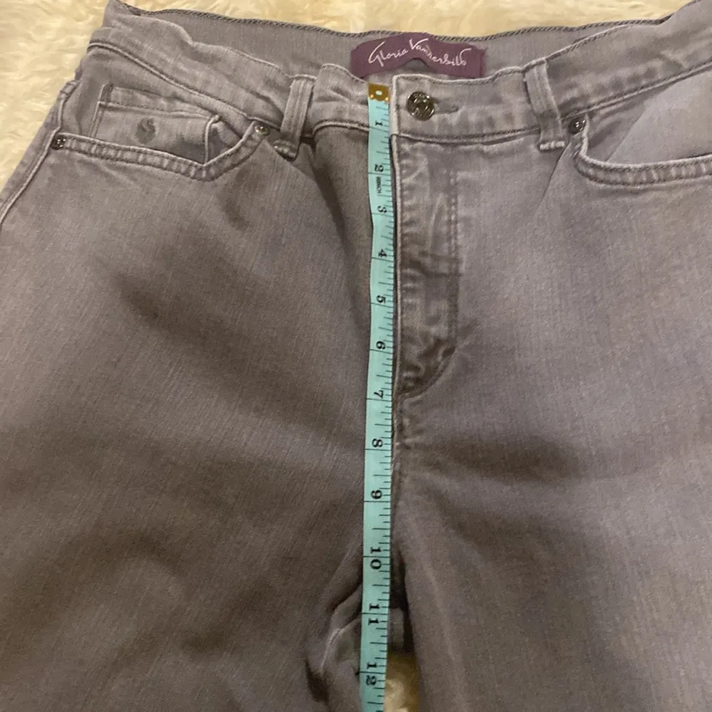 Gloria Vanderbilt Gray High Rise Straight Leg Amanda Denim Jeans EUC Sz 10 - Image 9