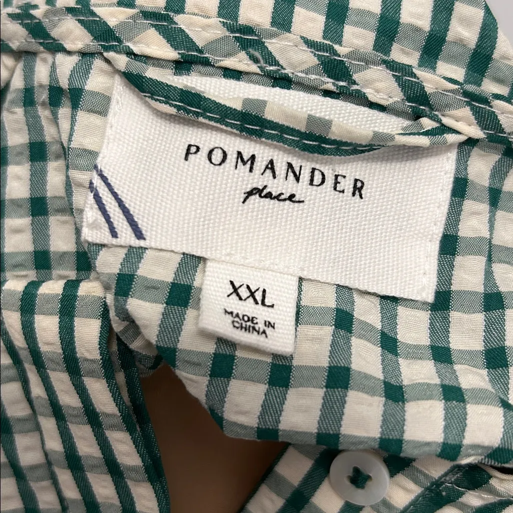 Tuckernuck Pomander Place Green Gingham Seersucker Cordelia Dress Size XXL - Image 8