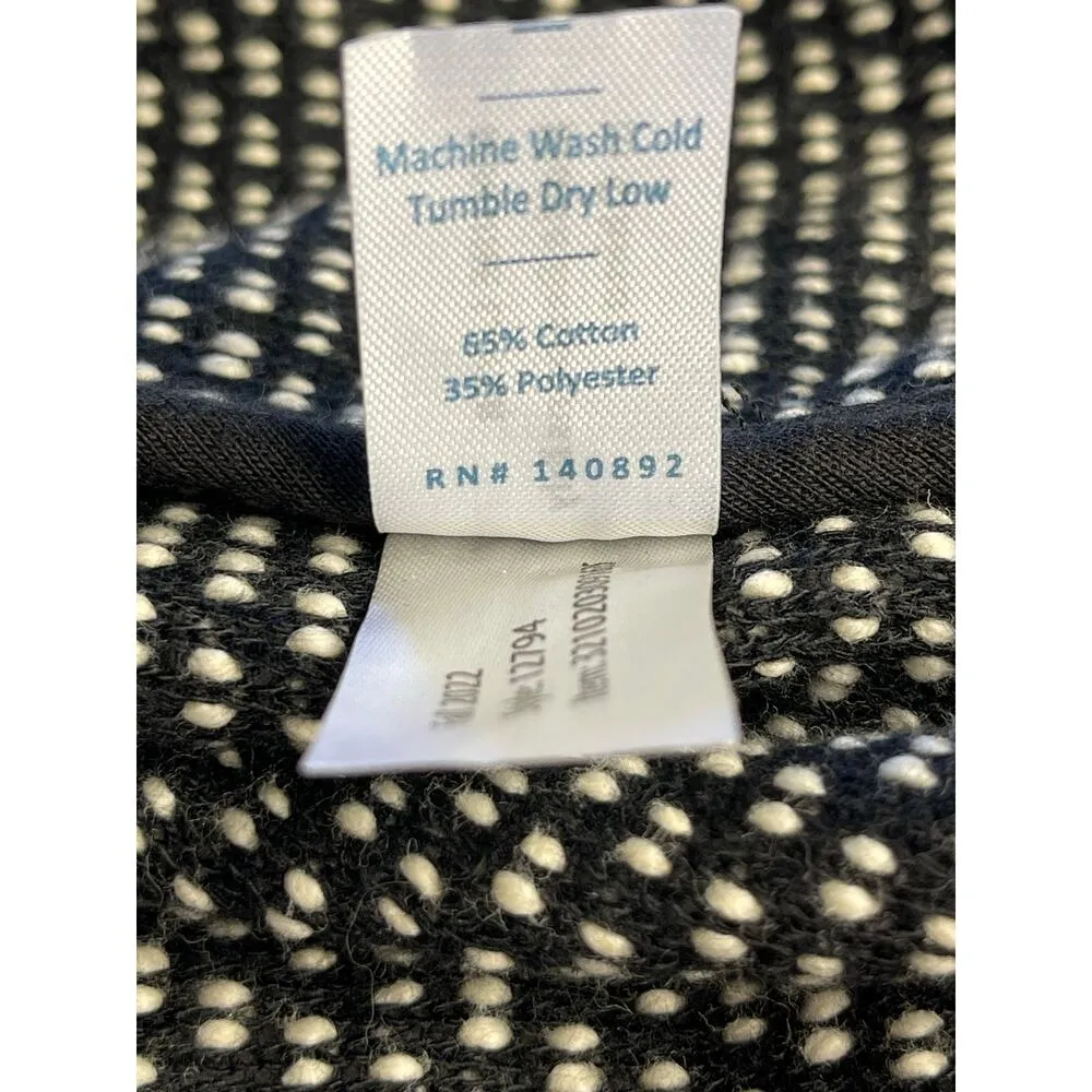 Marine Layer women’s Birdseye Knit Cardigan size Small White/Black - Image 6