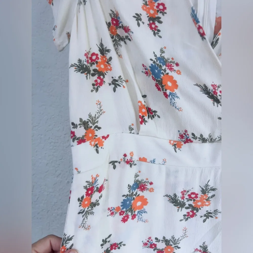 Cotton On Cream Floral Midi Dress NEW SIZE XS - Image 7