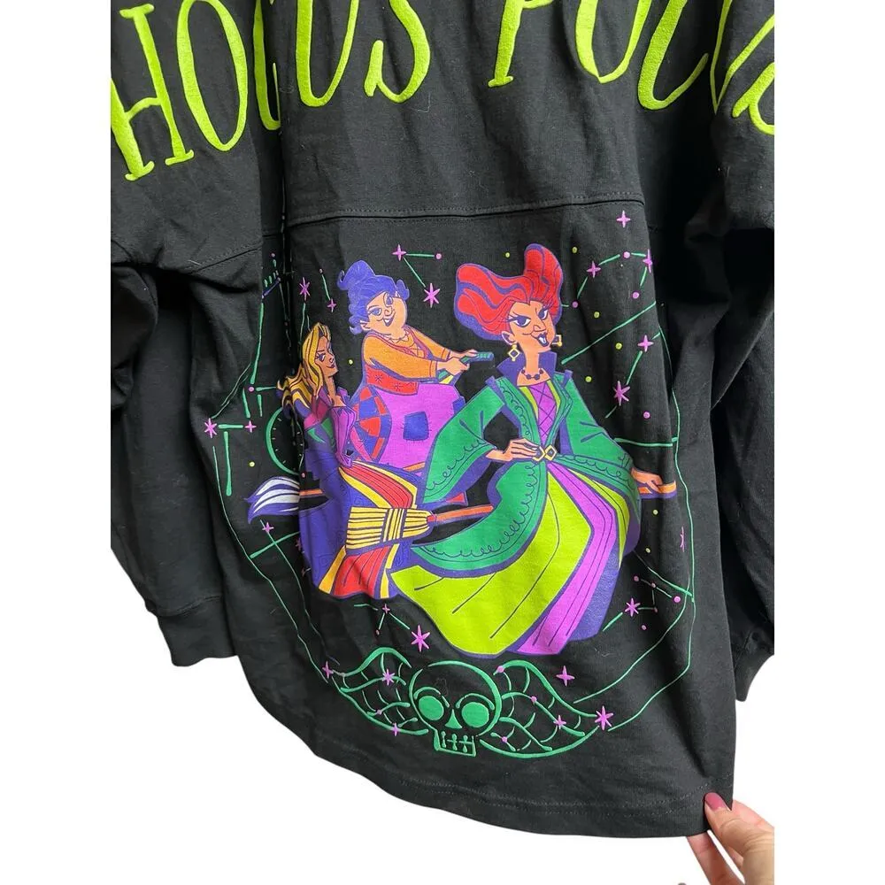 Disney Parks Hocus Pocus Glow in the Dark Black Spirit Jersey Size Small - Image 5
