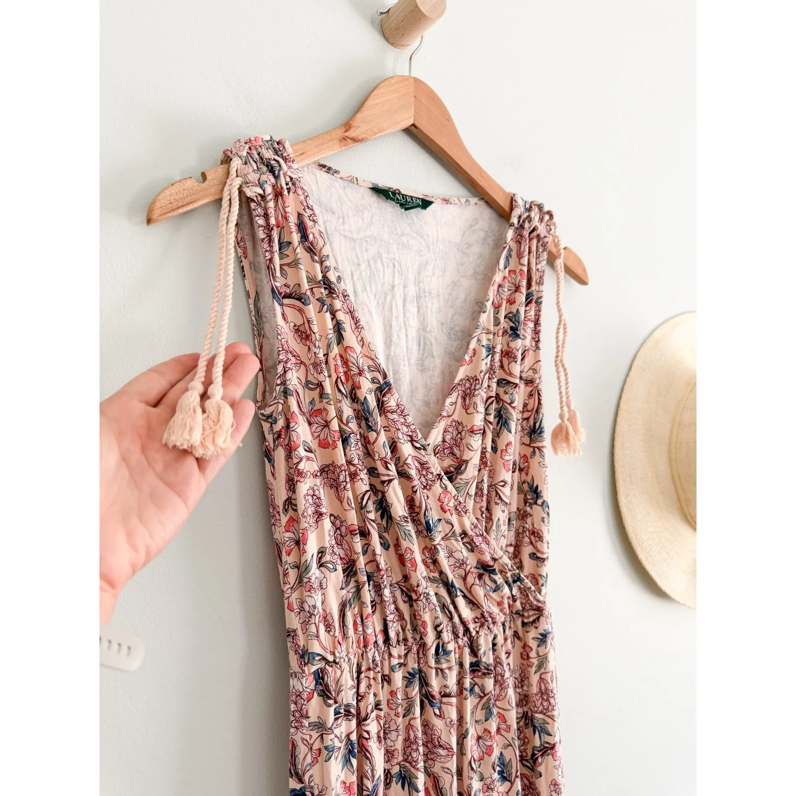 Lauren Ralph Lauren | Pink Floral Viscose Maxi Dress | Sz XS - Image 2