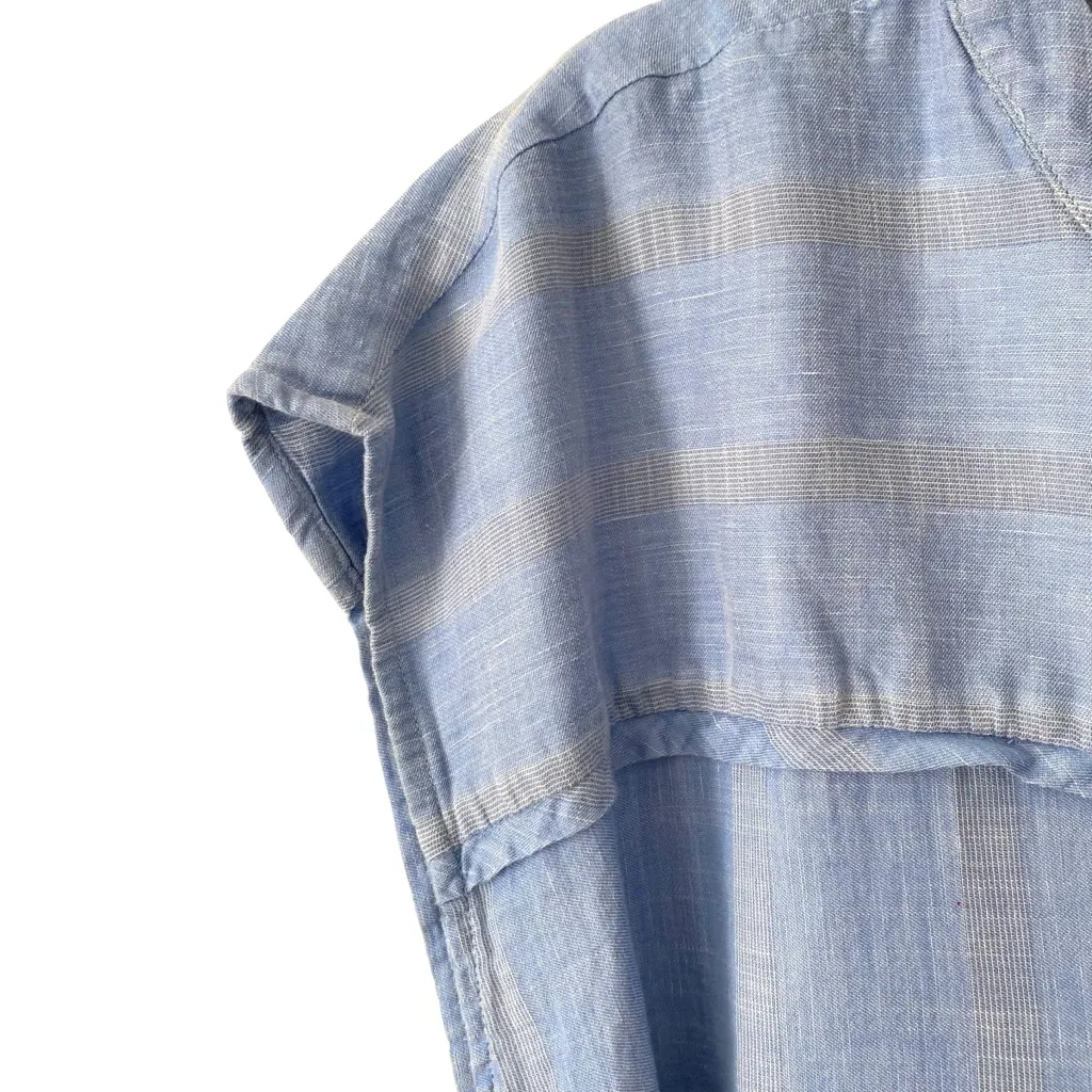 Lemlem Designer Blue Belted Dress size large - Image 4