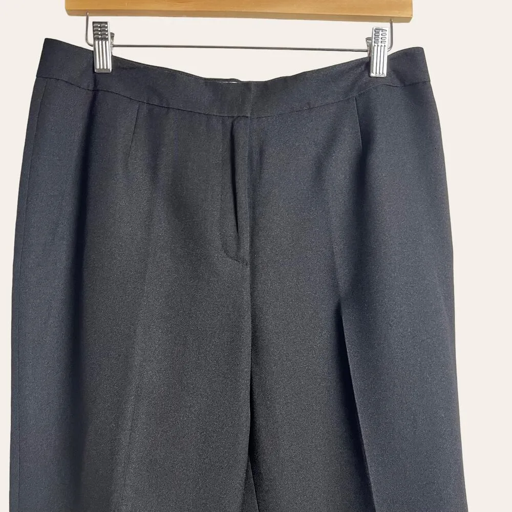 Le Suit Women's Black Crepe Wide Leg Trouser Dress Slack Pants Size 8 NWT - Image 2