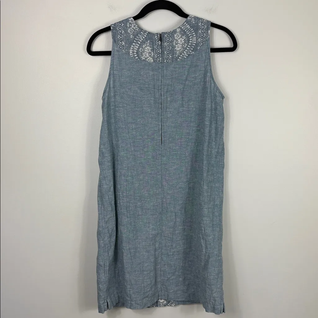 Patagonia Island Hemp Shift Dress Women’s Size 6 Blue Cotton Sleeveless - Image 6
