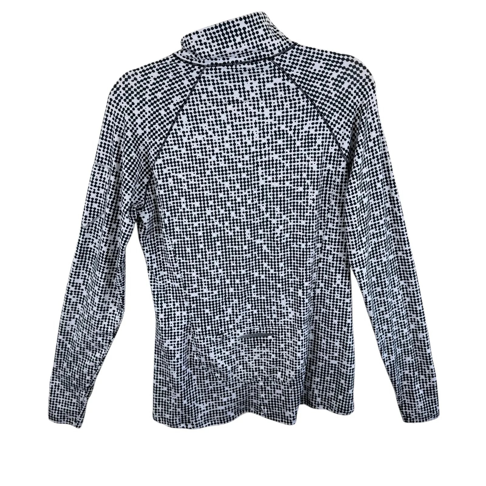 Under Armour Black White 1/2 Zip Mock Neck Stretchy Athletic Pullover Size M - Image 2