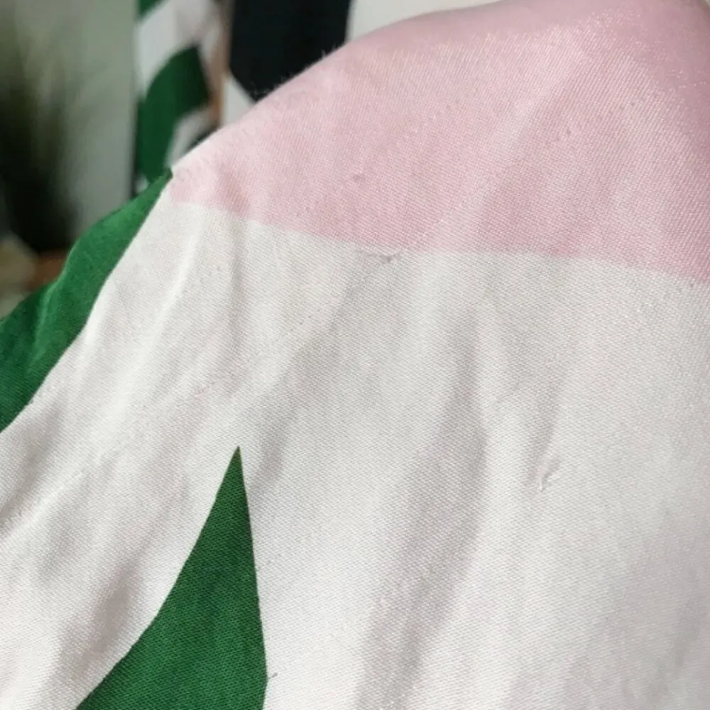 Revolve Skye & Staghorn Eddie Kimono Tie Top M Satin Tropical Mod Palm Print Pink Size M - Image 12