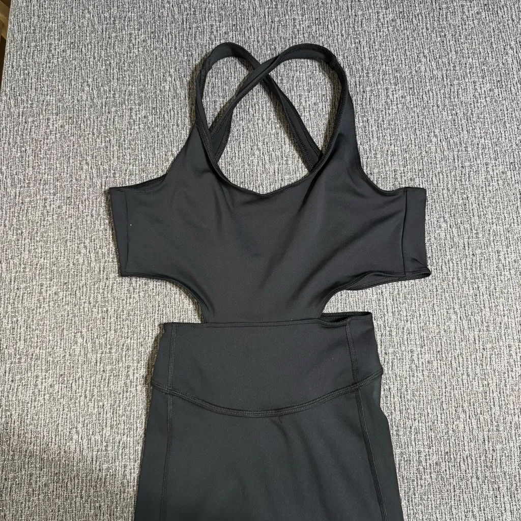 Free People FP Movement Back It Up Jumpsuit Black - Image 6