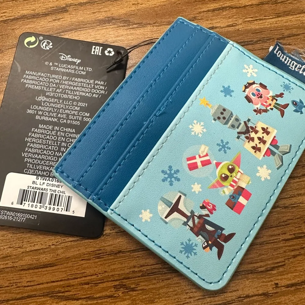 LOUNGEFLY STAR WARS DISNEY MANDALORIAN THE CHILD GROGU HOLIDAY CARD HOLDER - Image 5