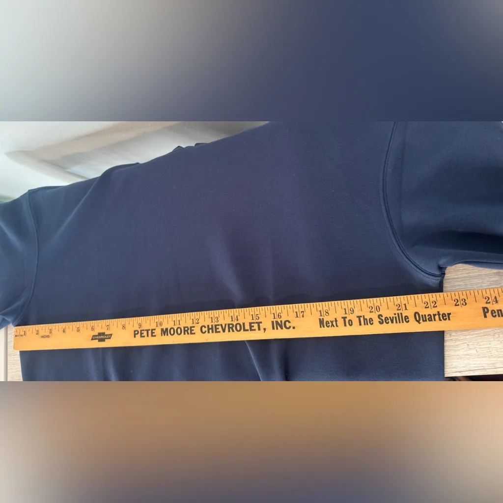 SPANX® AIRESSENTIALS NAVY BLUE CINCHED HOODIE CROPPED SOFT BREATHABLE MEDIUM - Image 6