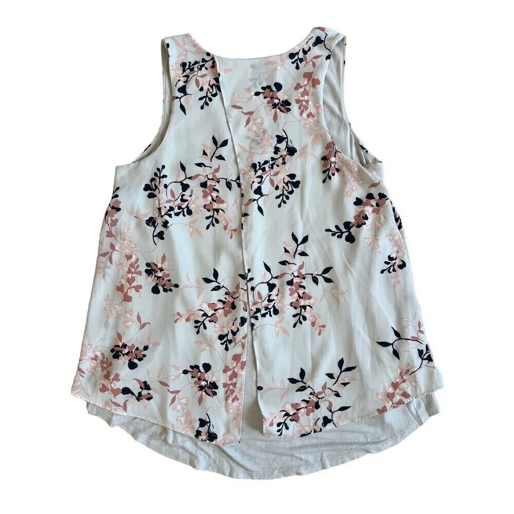Loft Flowy Chiffon Tank Top Floral Size Small - Image 4