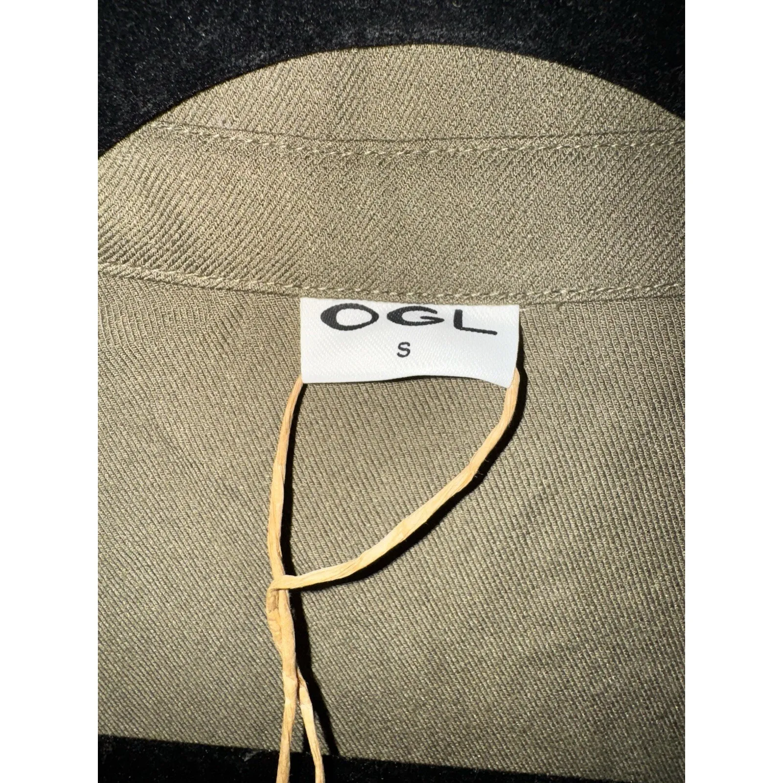 NWT OGL Viscose Linen Collared V Neck Drawstring MIDI Dress Green Size Small - Image 8