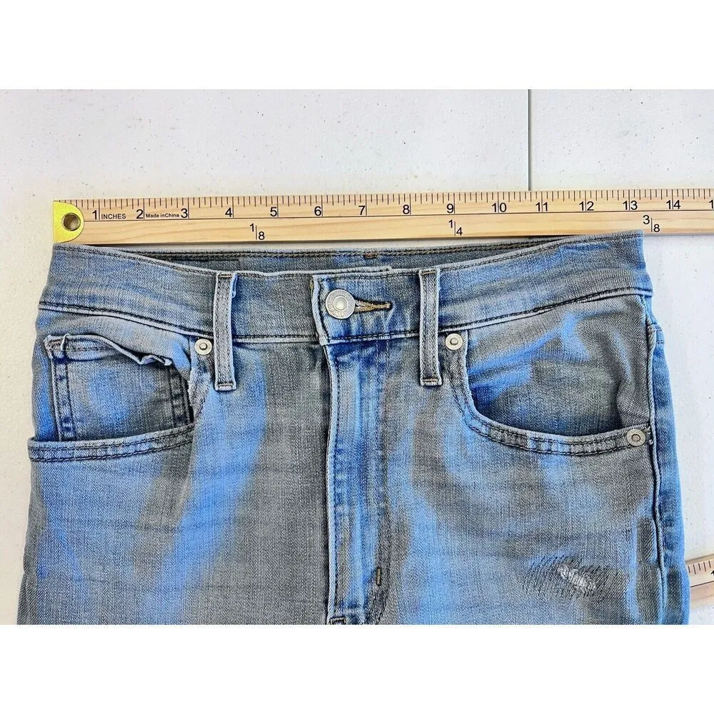 Levi's Mile High Super Skinny Jeans Size 27 Waist Light Wash‎ Blue Stretch Denim - Image 6